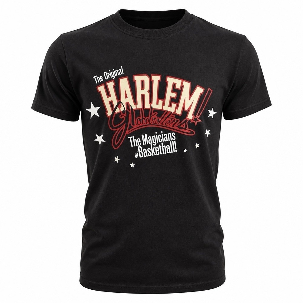 Harlem Globetrotters Platinum Fubu Black Shirt XXL 2XL Vintage Y2K